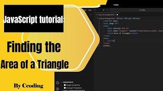 Calculate the Area of Triangle Using JavaScript Code | JavaScript Code for Beginners