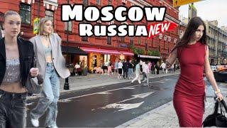  Evening lifestyle in the center of Moscow2024! Russian city tour (HDR) | Moscow Evening walk 