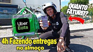 QUANTO GANHEI EM 4H DE ENTREGAS EM PORTUGAL | Uber Eats Estafeta