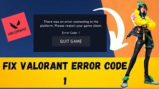 How to Fix Valorant Error Code 1 Windows 10/11 2023 New SOLUTION