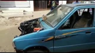 Running car on bike engine  #trial