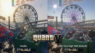 GTA 5 Vanilla vs QuantV (Very High ENB) Benchmark | RTX 3090 4K Max Settings Fps Comparison
