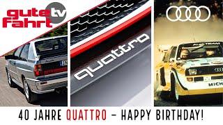 40 Jahre Audi Quattro: Eine Erfolgsstory seit dem Ur-Quattro! REPORTAGE | DOKU | FAHRBERICHT | DRIVE