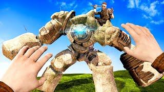 Fighting the New GOLEM in Multiplayer - Blade and Sorcery VR