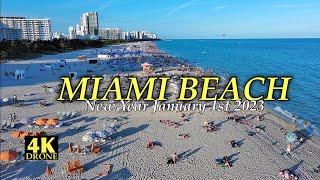 Crowded Miami Beach New Year 2023