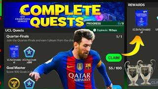 HOW TO COMPLETE UCL ROAD TO FINAL QUEST ELITE PACK OPENING QUARTER FINAL IN EA FC FIFA MOBILE 24