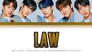 Law - Five Guardians (Boys Planet) | Color Coded Lyrics [Han/Rom/PtBr]