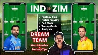 IND vs ZIM Dream11 Team Prediction, ZIM vs IND Dream11, India vs Zimbabwe Dream11: Fantasy Tips