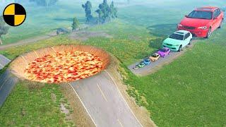 Big & Small Cars vs Volcano  BeamNG.Drive