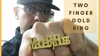 Two finger gold ring