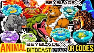 UNLEASH the Wild Power Animal Bitbeasts ALL BEYBLADES QR CODES in BEYBLADE X APP