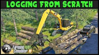 Finishing The Guitar Wood Contract - Logging From Scratch 202 - Farming Simulator 2019 - FDR Logging