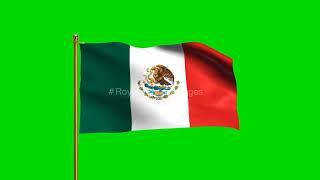 Mexico National Flag HD | World Countries Green Screen Flag animation loop | Royalty Free Footages
