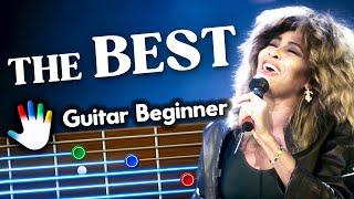 The Best - Guitar Lessons for Beginners Tina Turner | Easy Chords + Lyrics + Backing Track