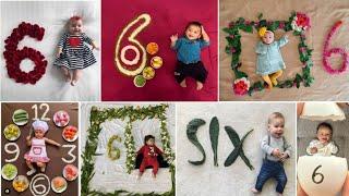 6 Months Baby Photoshoot Ideas at Home | Six month baby photoshoot | Monthly Baby Photoshoot Ideas