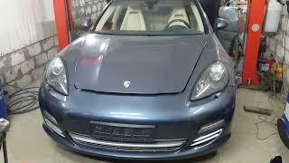 Porsche Panamera 3.6 . 2012 год  4WD  Замена сайлентблоков передних верхних  рычагов.