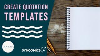 Create Sales Quotations Templates in Odoo? | Odoo Apps | #Synconics [ERP]