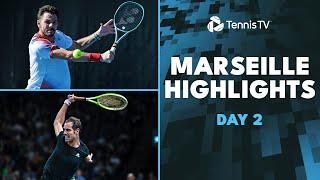 Gasquet Starts Farewell Tour vs Bublik; Wawrinka Play Borges  | Marseille 2025 Day 2 Highlights