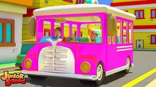 Колеса на автобусе, уличное транспортное средство видео и детей песни
