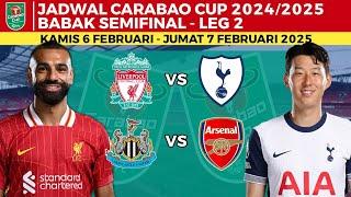 Jadwal Carabao Cup 2025 - Liverpool vs Tottenham , Newcastle United vs Arsenal | EFL Cup 2024/2025