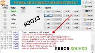 [SOLVED] Error: MySQL Shutdown Unexpectedly | How to Solve MySQL Error in 2023?