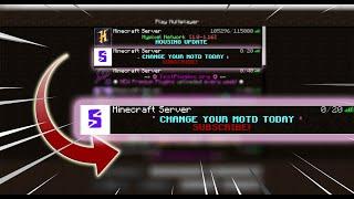 Minecraft - How to add Server Icon & MOTD