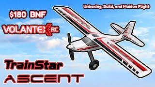 VolantexRC TrainStar Ascent - Unboxing, Build, and Maiden Flight (4.5ft Wingspan)