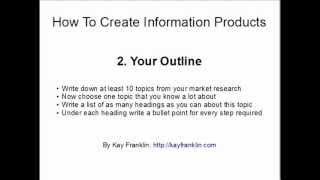 How to create information products quickly