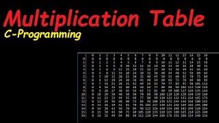 Multiplication Table in C
