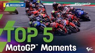 Top 5 MotoGP™ Moments by Michelin | 2021 #StyrianGP