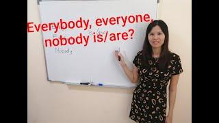 everyone, everybody, nobody is or are?