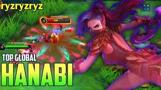 BUILD HANABI TERSAKIT 2021 TOP GLOBAL | HANABI ryzryzryz | MOBILE LEGENDS