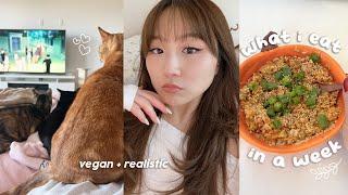 what i eat in a week (realistic + vegan) 