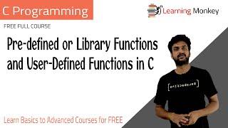 Pre-defined or Library Functions and User-Defined Functions in C || Lesson 57.1 || C Programming ||