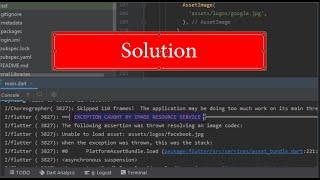 Solve the problem Flutter assets error: EXCEPTION CAUGHT BY IMAGE RESOURCE SERVICE