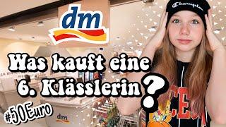 WAS KAUFT EINE 6. KLÄSSLERIN FÜR 50 EURO BEI DM ? Alles kaufen was in Einkaufskorb passt | HEY ISI