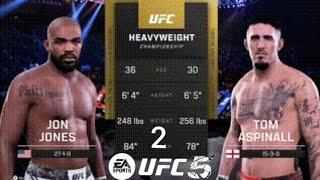 Jon JONES vs Tom ASPINALL 2  UFC 5 Gameplay #ufc5 #easportufc5 #ufc