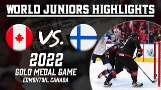 Canada vs. Finland | 2022 WJC Gold Medal Game | Extended Highlights