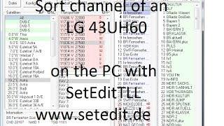 Sort channels of an LG smart TV