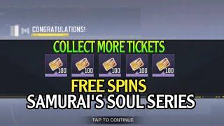 Get More Free Tickets for samurai's soul series CODM - free legandary weapons cod mobile