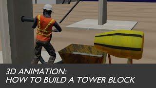 3D Animation: How To Build a Concrete High-Rise Building