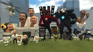 NEW MECHA PROJECTOR MAN AND CAMERAMAN BOSSES VS ALL SKIBIDI TOILET BOSSES In Garry's Mod!