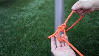 How to tie a bowline around something