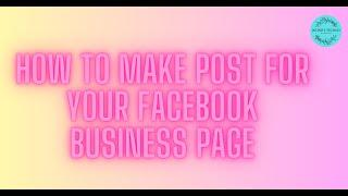 How To Make Facebook Post For Your Business Page Using Canva