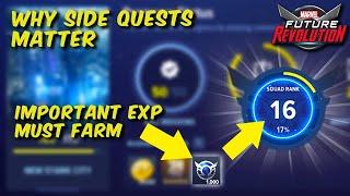 SQUAD RANK needed to UNLOCK story! Farm ALL EXP daily - Marvel Future Revolution