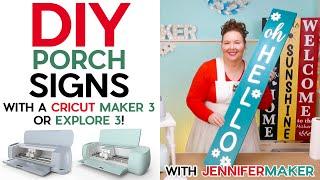 DIY Porch Signs on the Cricut Maker 3 & Explore 3 - Cut & Apply Long Lengths of Vinyl!