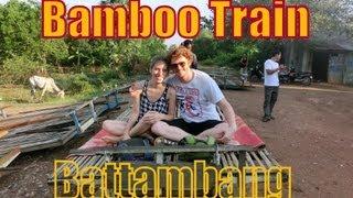 Bamboo Train in Battambang, Cambodia (Norry Ride / Nori Rail) ណូរី (Cambodia's Bamboo Train)