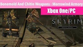 Skyrim SE Xbox One/PC Mods|Bonemold And Chitin Weapons - Morrowind Armory