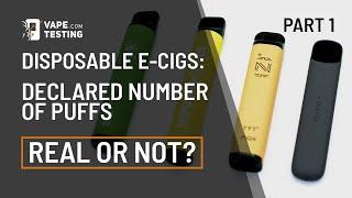 Disposable e-cigs: declared puffs number real or not? Part 1