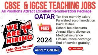 Excellent Employment Opportunities:Doha Private School Teaching Vacancies 2024@OVERCOMEJOBS